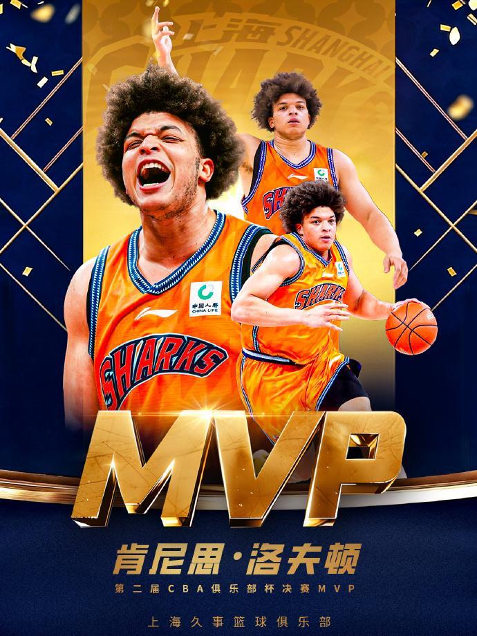 开云-洛夫顿当选CBA杯FMVP：23+8狂造20罚 上海男篮官方祝贺